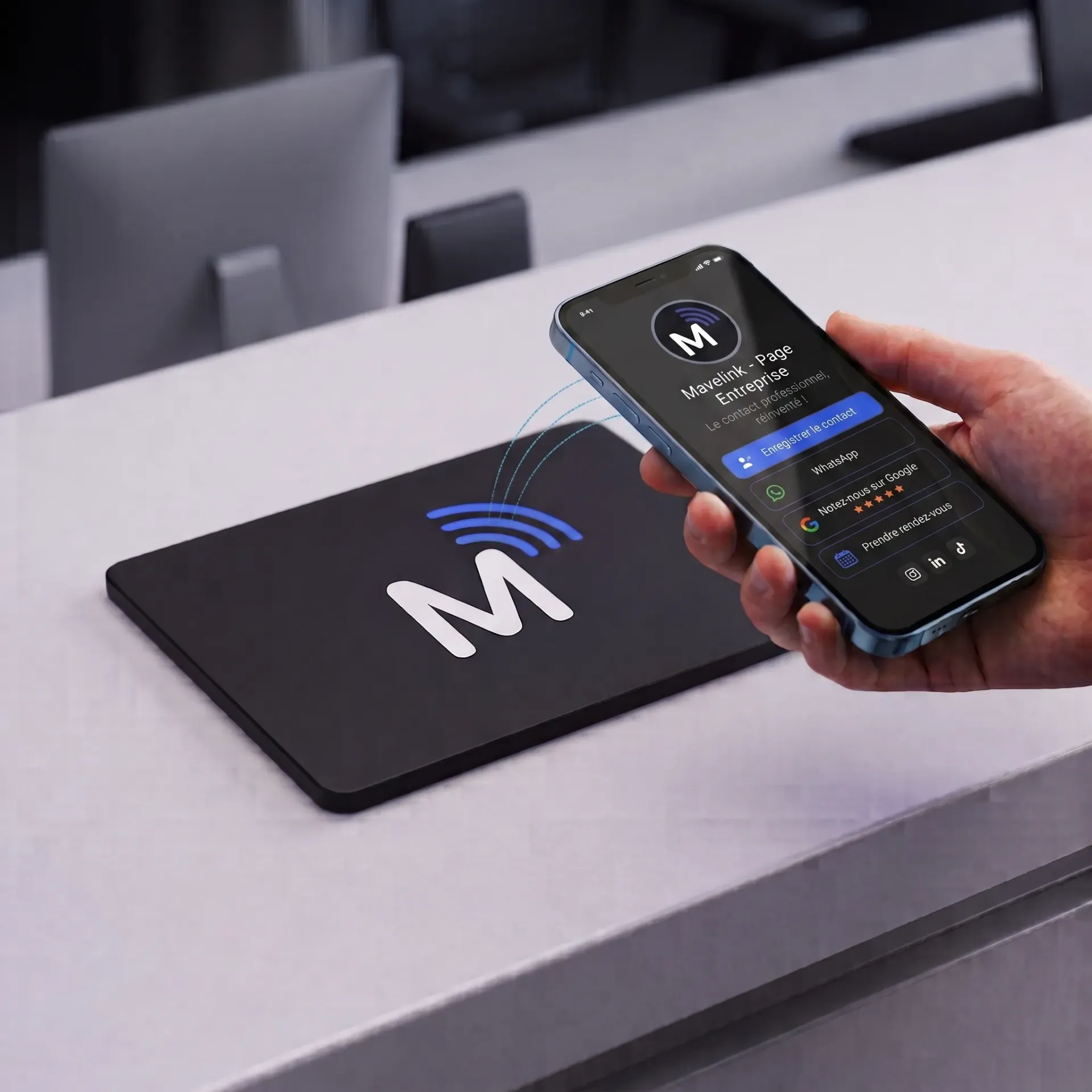 Plaque NFC Avis Google (Avec QR Code)